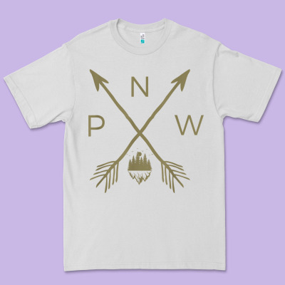 Pacific Northwest Mountain  Cool Pnw Pacific Northwest T Shirt Premium Tee Designed By Artchic