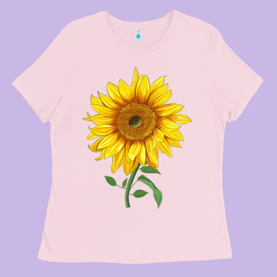 Bambino Sunflower Ladies Tee Designed By Lillyallendesigns
