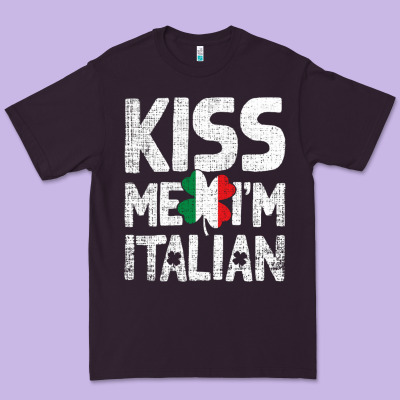 Kiss Me I'm Italian Premium Tee Designed By Artchic