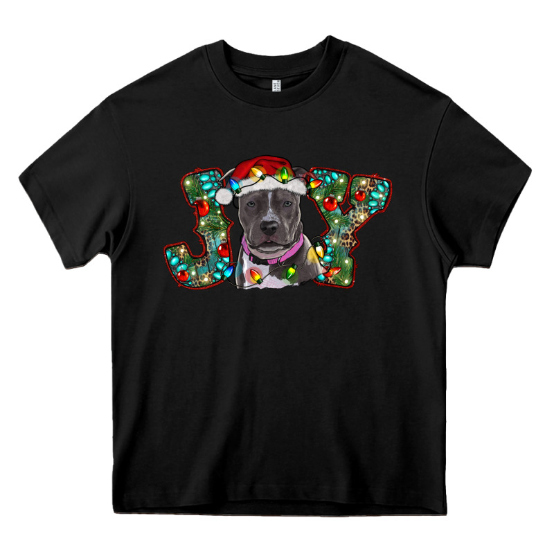 Christmas Joy Pitbull Heavy Core Tee by RanaPortraitStore | Teevron