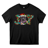 Black christmas joy pitbull Heavy Core Tee - RanaPortraitStore
