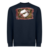 Navy Baseball Lips Heavyweight Sweatshirt - Jasminsmagicworld