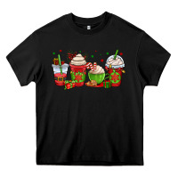 Black christmas coffee cups Heavy Core Tee - OliviaCreatesArt