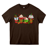 Chocolate Brown christmas coffee cups Heavy Core Tee - OliviaCreatesArt