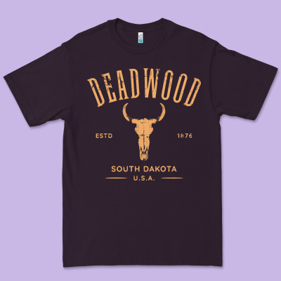Deadwood South Dakota Usa Vintage Distressed Style Design Long Sleeve Premium Tee Designed By Studioelite