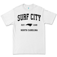 White Surf City North Carolina Nc Vintage Sports Design Black Prin Premium Tee - StudioElite