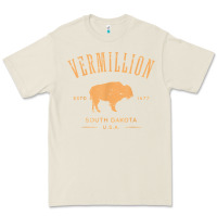 Bone vermillion south dakota bison distressed design t shirt Premium Tee - StudioElite