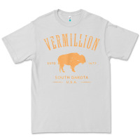Dove Grey vermillion south dakota bison distressed design t shirt Premium Tee - StudioElite