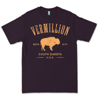 Plum vermillion south dakota bison distressed design t shirt Premium Tee - StudioElite