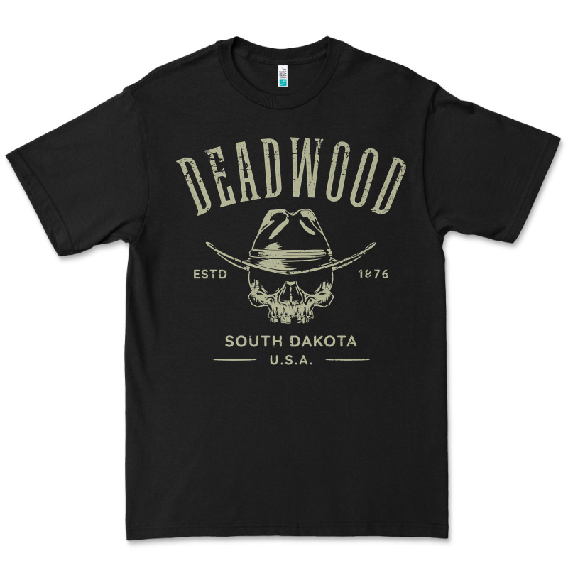 Deadwood South Dakota Usa Distressed Skull Design Souvenir Premium T S Premium Tee by StudioElite | Teevron