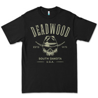 Black deadwood south dakota usa distressed skull design souvenir premium t s Premium Tee - StudioElite