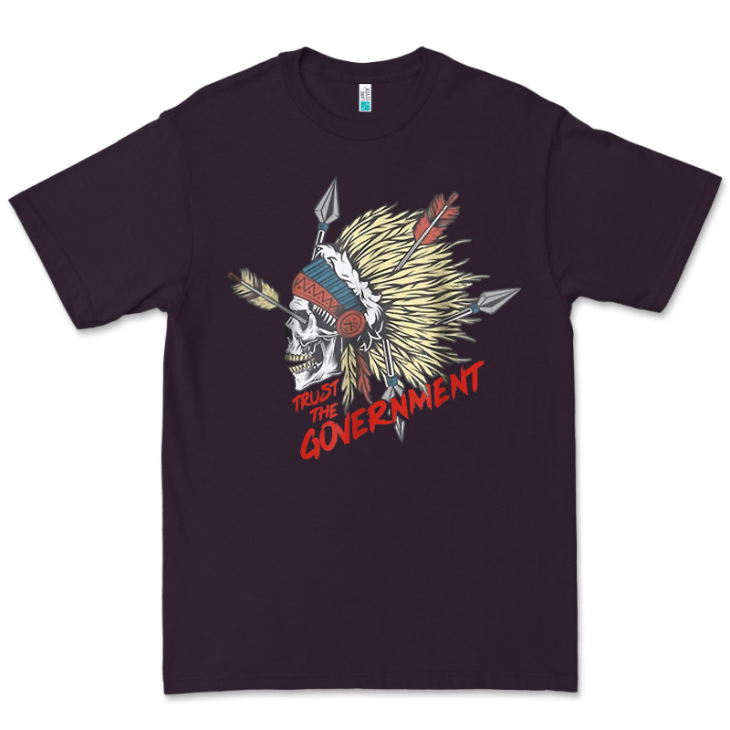 Trust The Government Skull Native American Chief Native T Shirt Premium Tee by StudioElite | Teevron