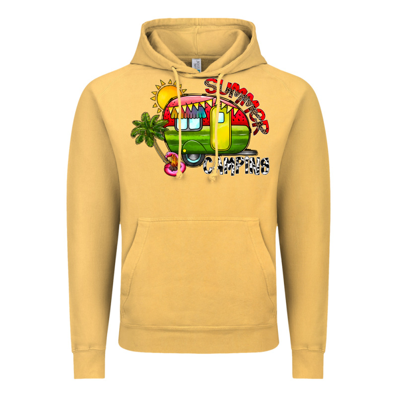 Summer Camping Vintage Hoodie by CowhideDigitalArt | Teevron