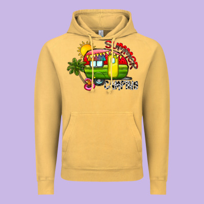 Summer Camping Vintage Hoodie Designed By Cowhidedigitalart