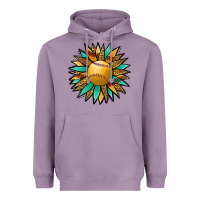 Lavender Softball Sunflower Heavyweight Hoodie - Jasminsmagicworld