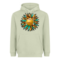 Matcha Softball Sunflower Heavyweight Hoodie - Jasminsmagicworld