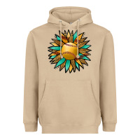 Mushroom Softball Sunflower Heavyweight Hoodie - Jasminsmagicworld