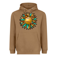 Toasted Coconut Softball Sunflower Heavyweight Hoodie - Jasminsmagicworld