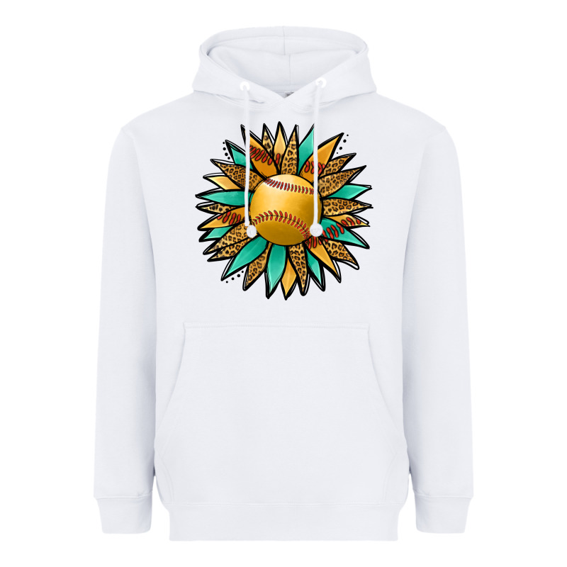 Softball Sunflower Heavyweight Hoodie by Jasminsmagicworld | Teevron