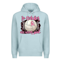 Blue Mist in october we wear pink volleyball Premium Hoodie - BarkalooDesign