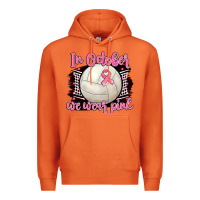 Carrot in october we wear pink volleyball Premium Hoodie - BarkalooDesign