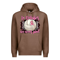 Chestnut in october we wear pink volleyball Premium Hoodie - BarkalooDesign