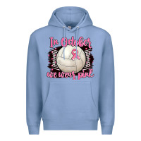 Colony Blue in october we wear pink volleyball Premium Hoodie - BarkalooDesign