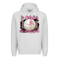 Dove Grey in october we wear pink volleyball Premium Hoodie - BarkalooDesign