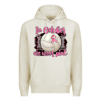 Oatmeal Heather in october we wear pink volleyball Premium Hoodie - BarkalooDesign