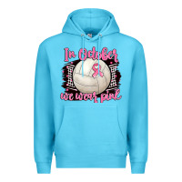 Ocean Blue in october we wear pink volleyball Premium Hoodie - BarkalooDesign