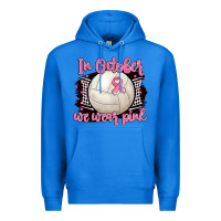 True Royal in october we wear pink volleyball Premium Hoodie - BarkalooDesign