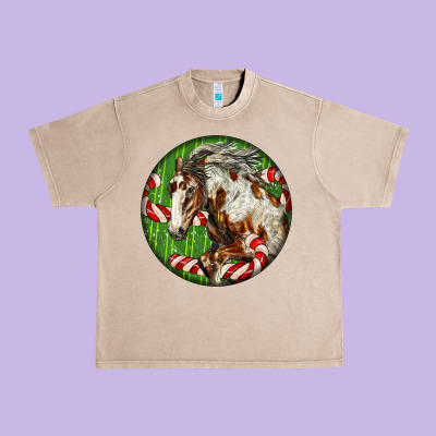 Horse Christmas Urban Heavy Tee Designed By Lillyallendesigns