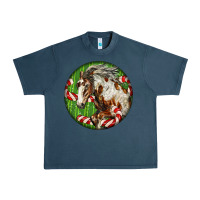 Midnight Navy Horse Christmas Urban Heavy Tee - LillyAllenDesigns