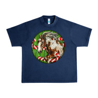 Navy Horse Christmas Urban Heavy Tee - LillyAllenDesigns