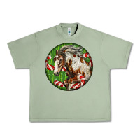 Oil Green Horse Christmas Urban Heavy Tee - LillyAllenDesigns