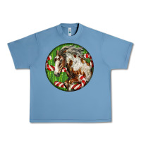 Pebble Blue Horse Christmas Urban Heavy Tee - LillyAllenDesigns