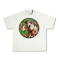 Pistachio Horse Christmas Urban Heavy Tee - LillyAllenDesigns