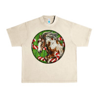 Sandshell Horse Christmas Urban Heavy Tee - LillyAllenDesigns