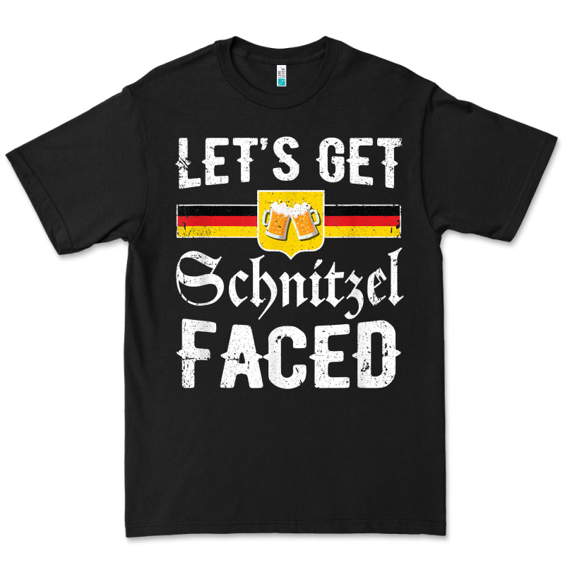 Lets Get Schnitzel Faced Men Women Vintage Oktoberfest T Shirt Premium Tee by StudioElite | Teevron