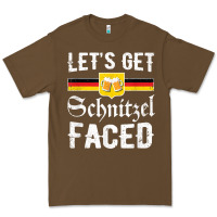 Cacao lets get schnitzel faced men women vintage oktoberfest t shirt Premium Tee - StudioElite