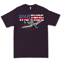 Plum Military Airplane A-10 Warthog American Flag Premium Tee - StudioElite