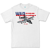 White Military Airplane A-10 Warthog American Flag Premium Tee - StudioElite