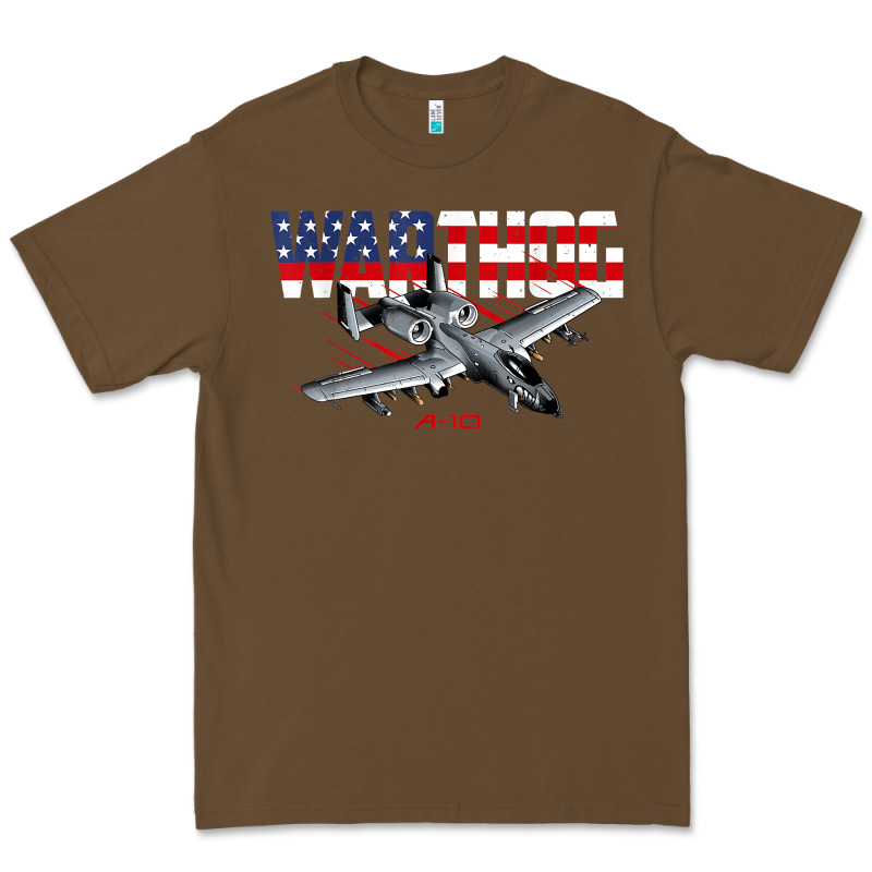 Military Airplane A-10 Warthog American Flag Premium Tee by StudioElite | Teevron