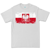 Dove Grey poland polska flag vintage  men women kids  poland t shirt Premium Tee - StudioElite