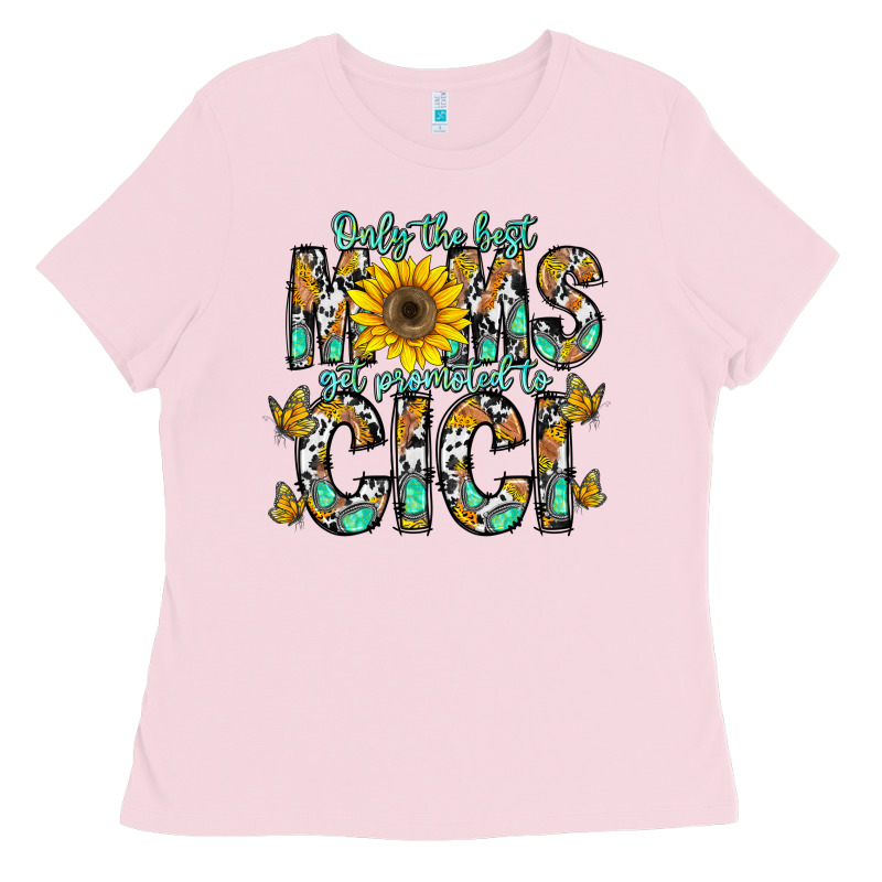 Only The Best Moms Get Promoted To Cici Ladies Tee by CowhideDigitalArt | Teevron