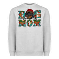 Heather Grey christmas dog mom dachshund Heavyweight Sweatshirt - RanaPortraitStore