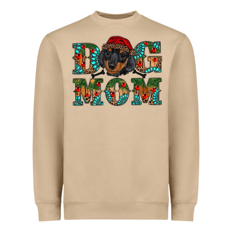 Christmas Dog Mom Dachshund Heavyweight Sweatshirt by RanaPortraitStore | Teevron