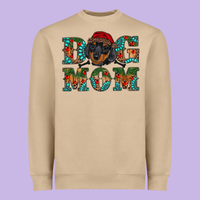 Christmas Dog Mom Dachshund Heavyweight Sweatshirt Designed By Ranaportraitstore