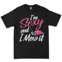 Black i'm sexy and i mow it funny mow pun tank top Premium Tee - StudioElite