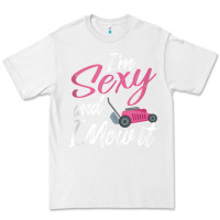 White i'm sexy and i mow it funny mow pun tank top Premium Tee - StudioElite